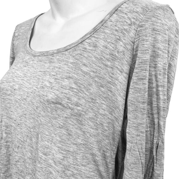 Easel Womens Gray Knit Stretch Tunic Longline Lagenlook Whimsigoth Top T Shirt S - Picture 9 of 16